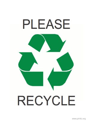 Please Recycle Sign