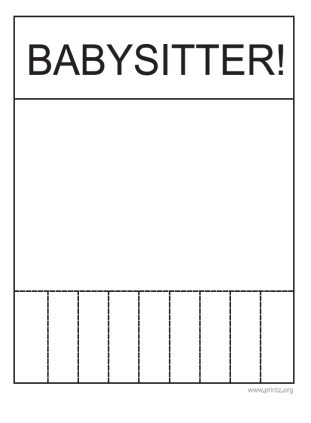 Babysitting Flyer