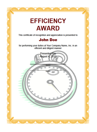 Efficiency Award