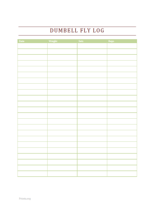 Dumbell Fly Log