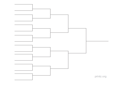 16 Team Single Elimination Bracket