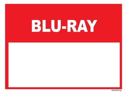 Blu-Ray Sale Sign