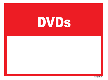 DVD sale sign