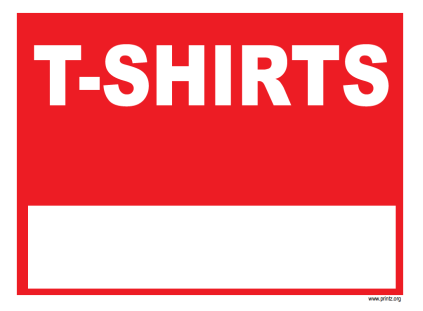 TShirts Business Sign