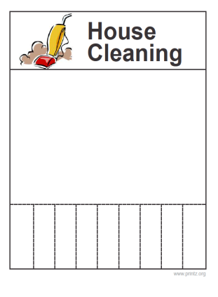 House Cleaning: Free Printable House Cleaning Flyers