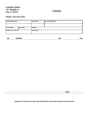 General Contractor Quote Template from printz.org