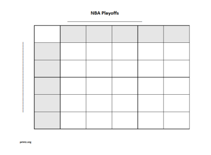 NBA Playoffs 25 Squares