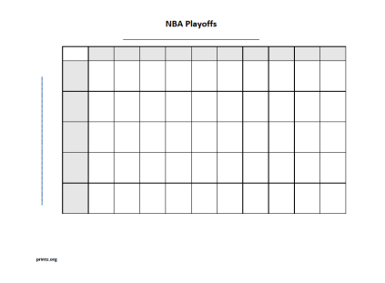 NBA Playoffs 50 square grid