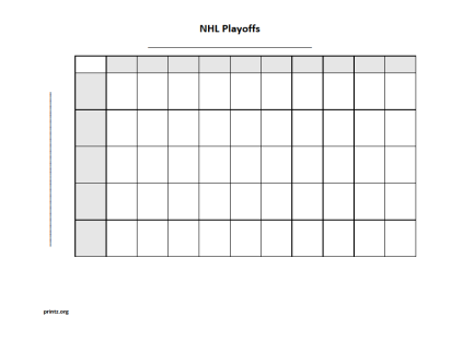 NHL Playoffs 50 square grid