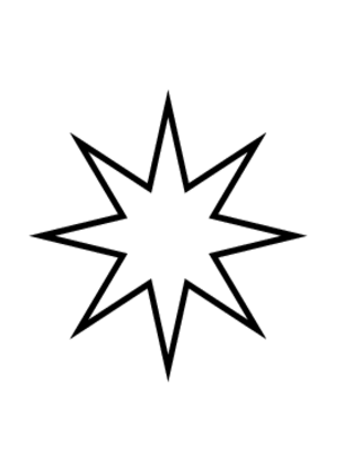 8-pointed star in single page