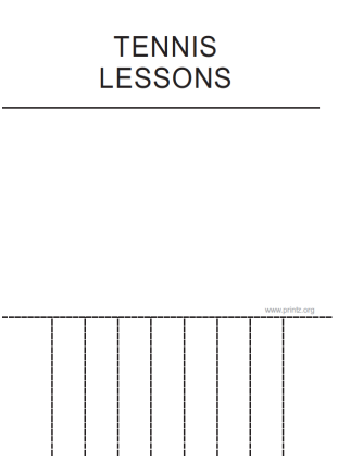 Tennis Lessons Flyer