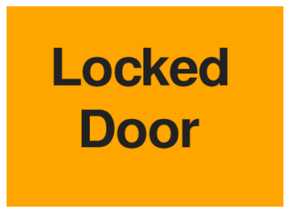 Locked Door (on Orange)