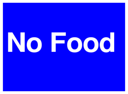 No Food (on Blue)