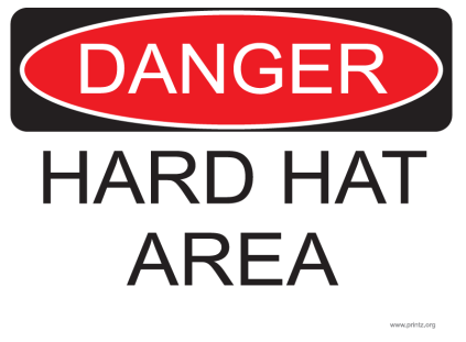 Danger Hard Hat Area