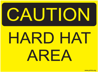 Caution Hard Hat Area