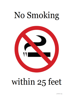 No Smoking within 25 feet
