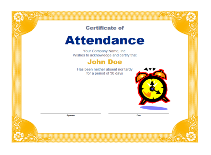 Attendance Award