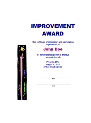 Improvement Award