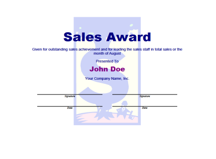 Sales award