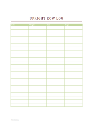 Upright Row Log