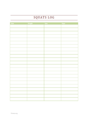 Squats Log