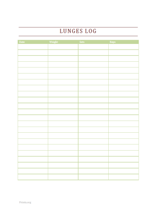 Lunges Log