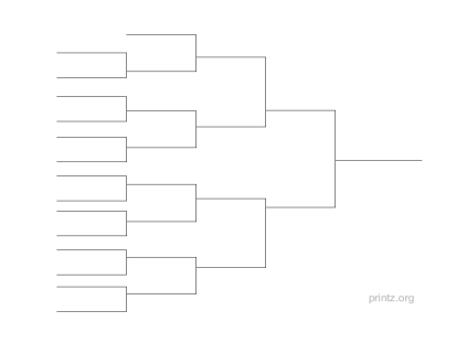15 Team Single Elimination Bracket