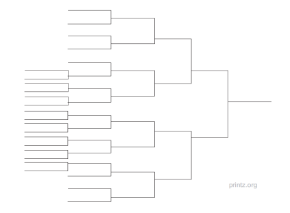 24 Team Single Elimination Bracket