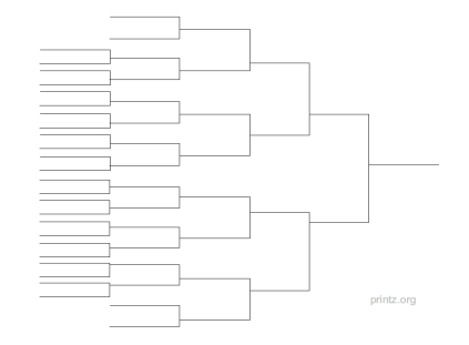 28 Team Single Elimination Bracket