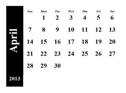 April 2013