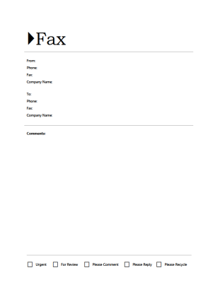 Fax Cover Sheet 10