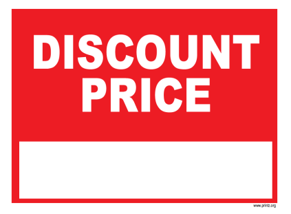 Discount Sign