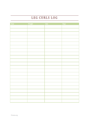 Leg Curls Log