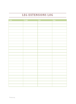 Leg Extensions Log
