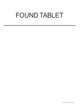 Found Tablet Flyer
