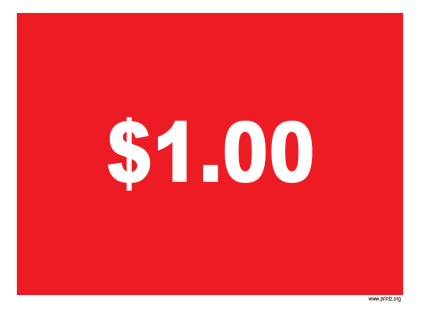 One Dollar Sign