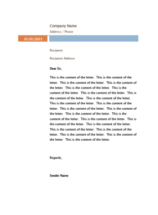 Letterhead Orange and Blue