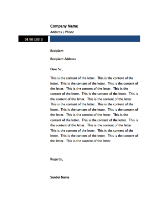 Letterhead Dark Blue and Black