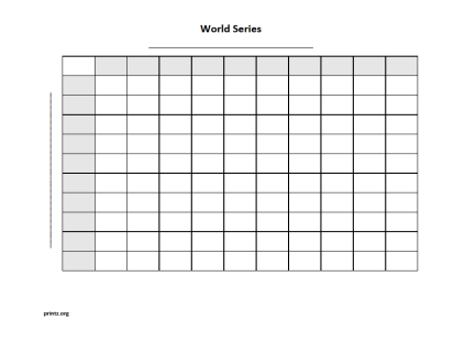 World Series 100 square grid