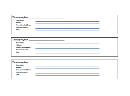 Donation Receipt Black
