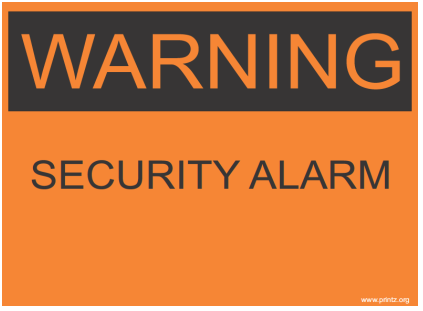 Warning Security Alarm