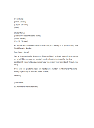 Medical Release Authorization