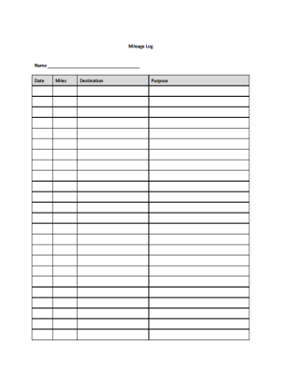 Mileage Log
