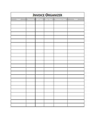 Open Invoice Organizer