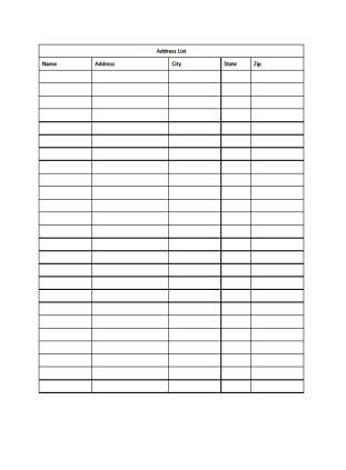Address List