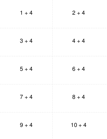 Addition Fours