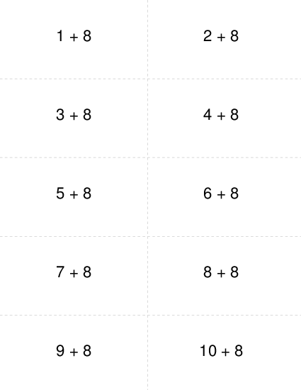 Addition Eights