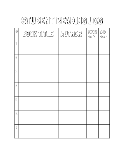 Student Reading Log