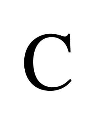 C in Times Roman