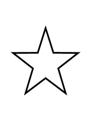 5-pointed star in single page
